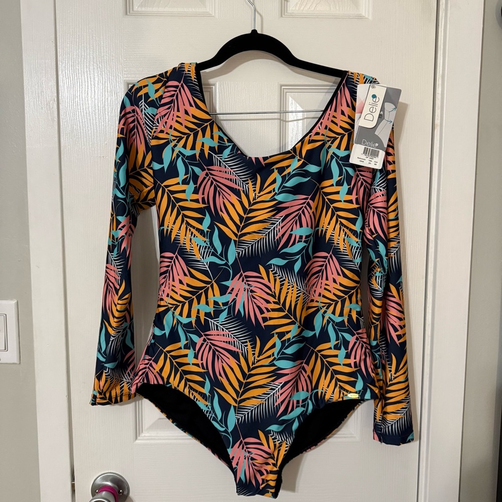 NWT Tropical One Piece 2X